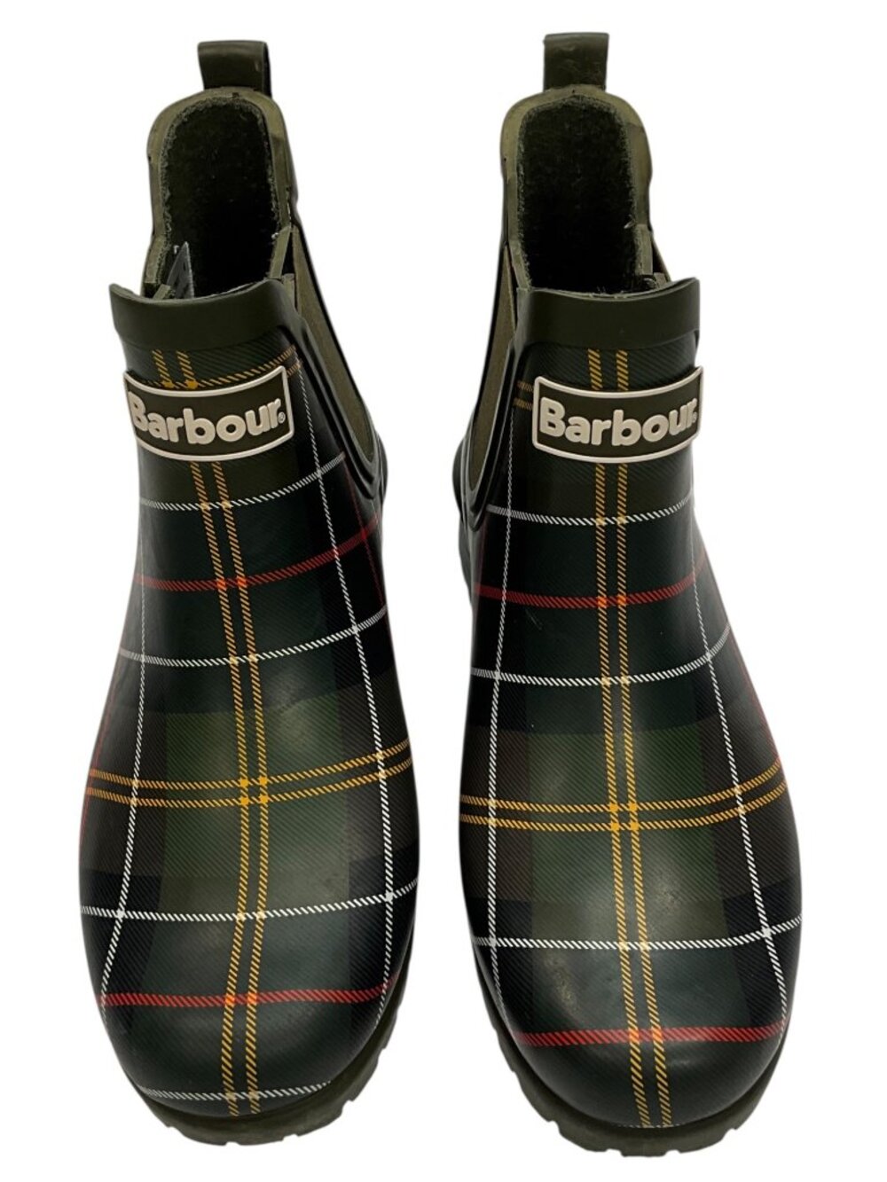 Barbour Wilton Wellingtons Chelsea Boots UK/4 US/6 Classic Tartan